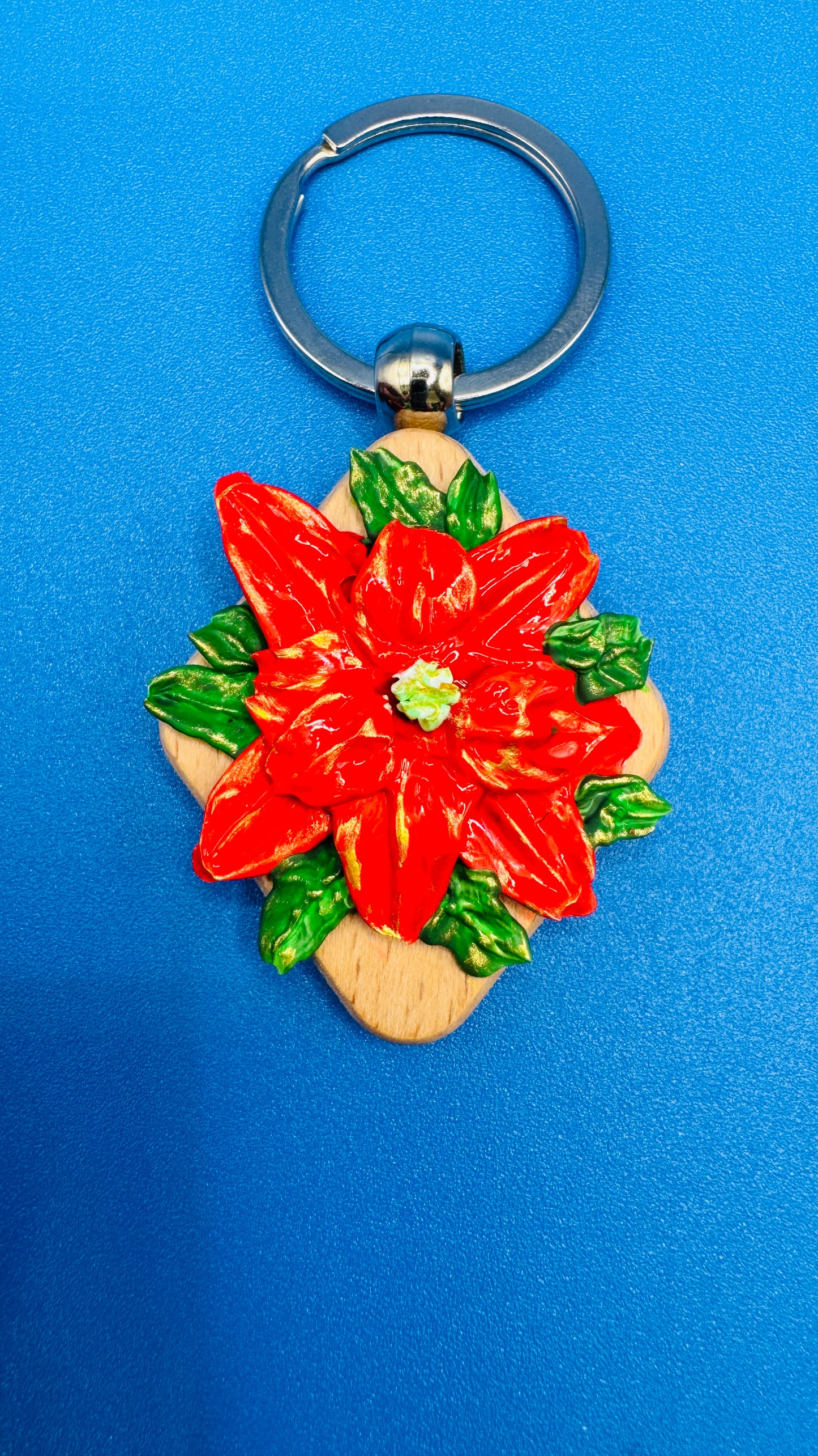 Keychain: Poinsettia #2