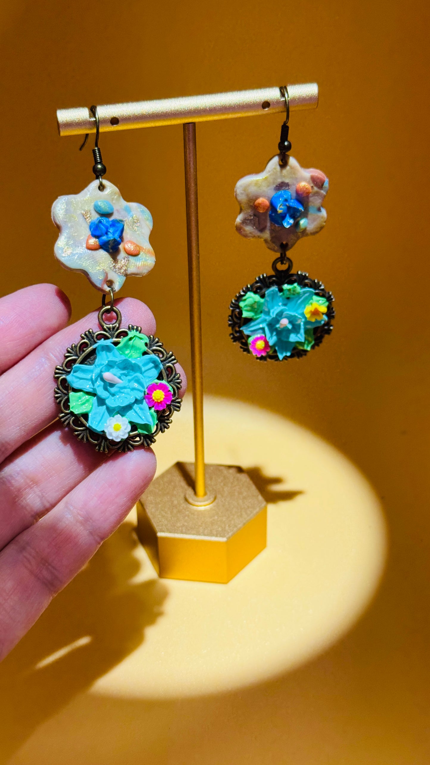#54 Earrings: Blue Lotus