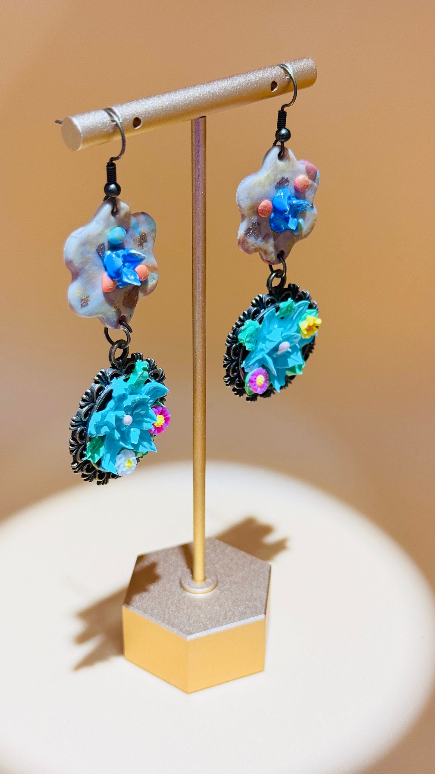 #54 Earrings: Blue Lotus