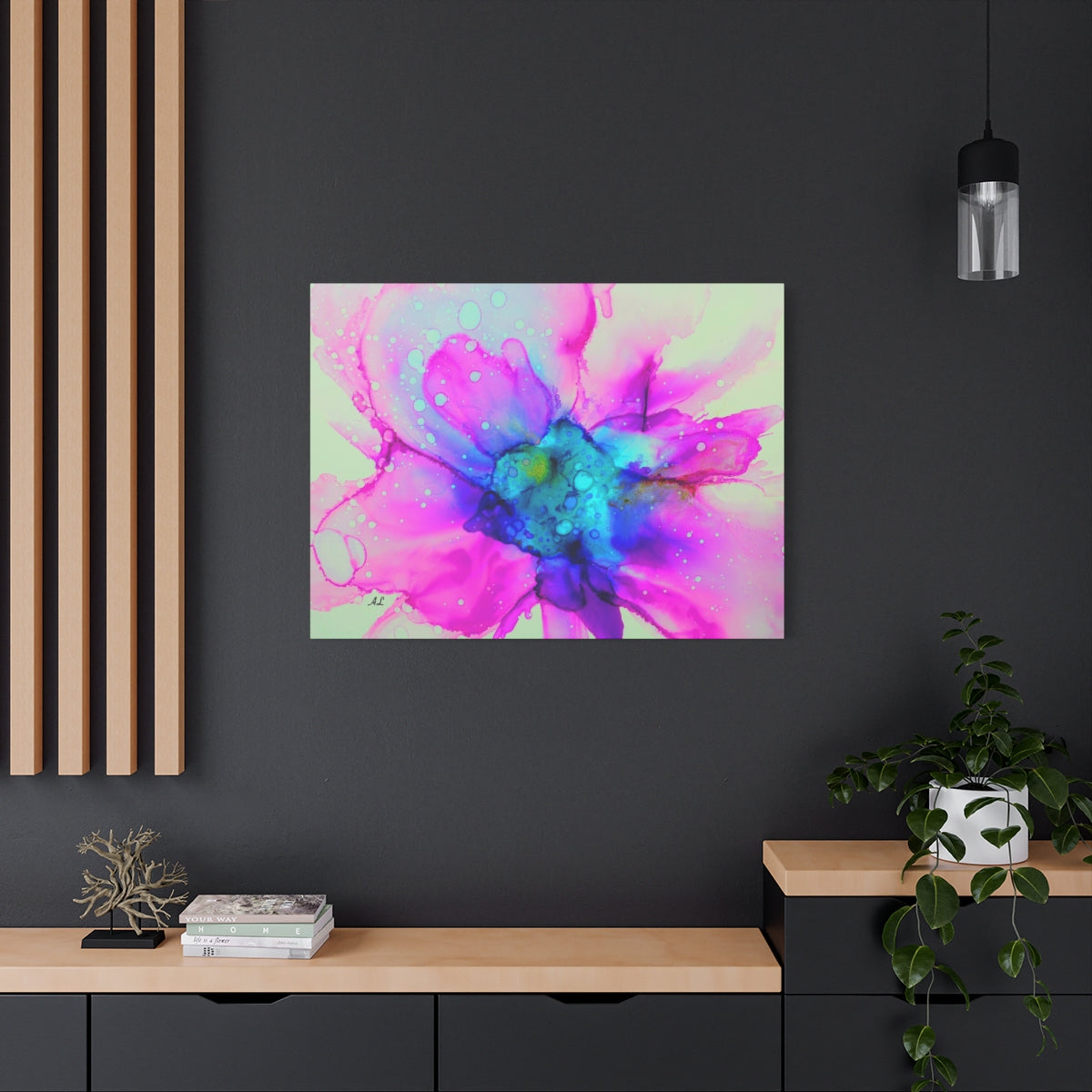 Abstract Pink Flower Canvas Print