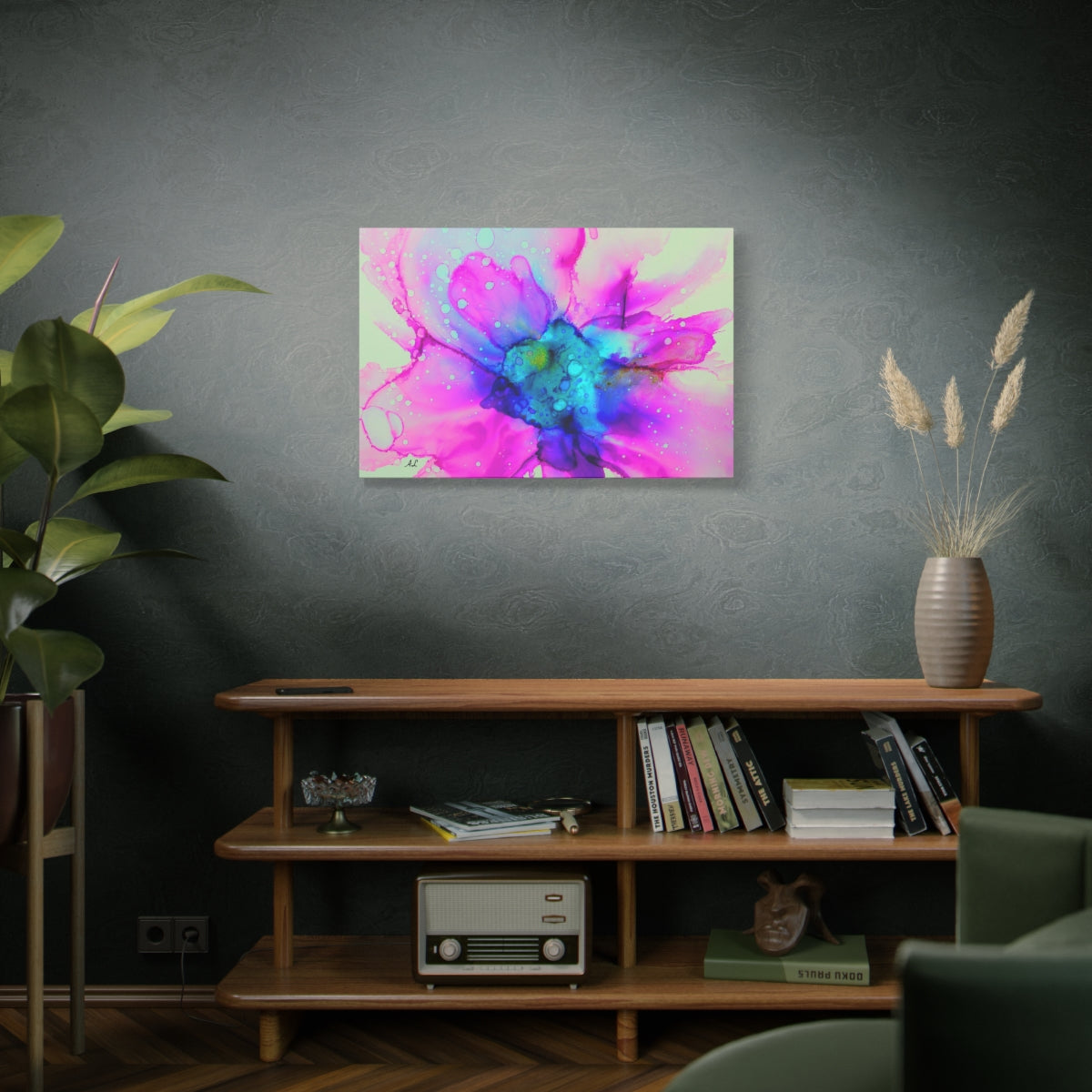 Abstract Pink Flower Canvas Print