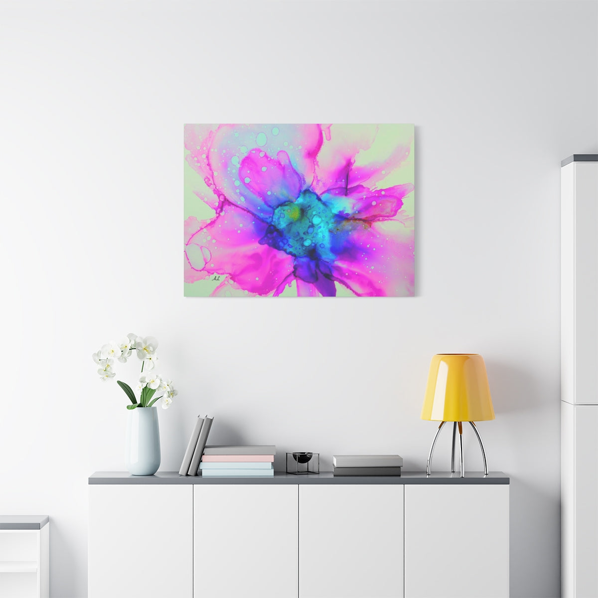 Abstract Pink Flower Canvas Print