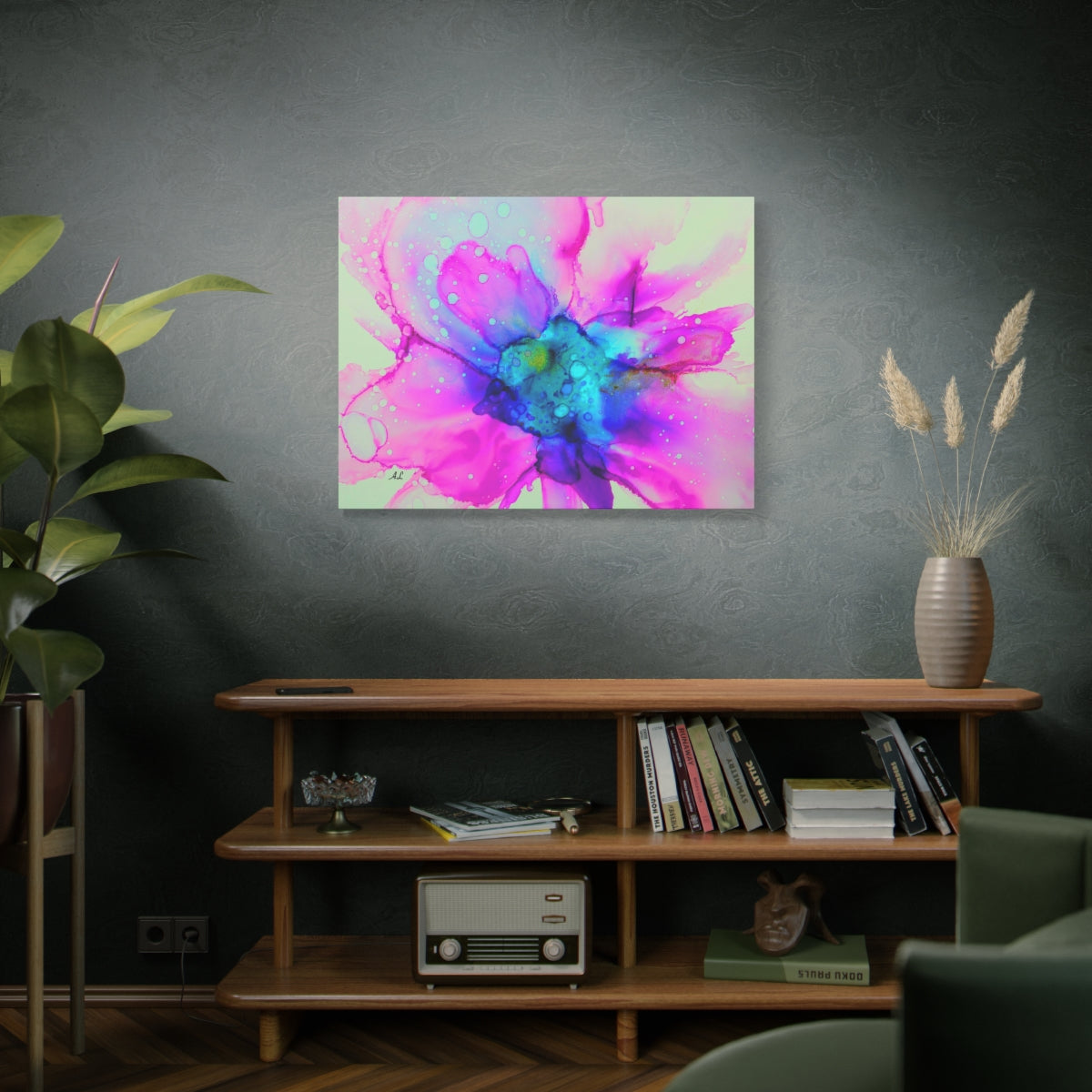 Abstract Pink Flower Canvas Print