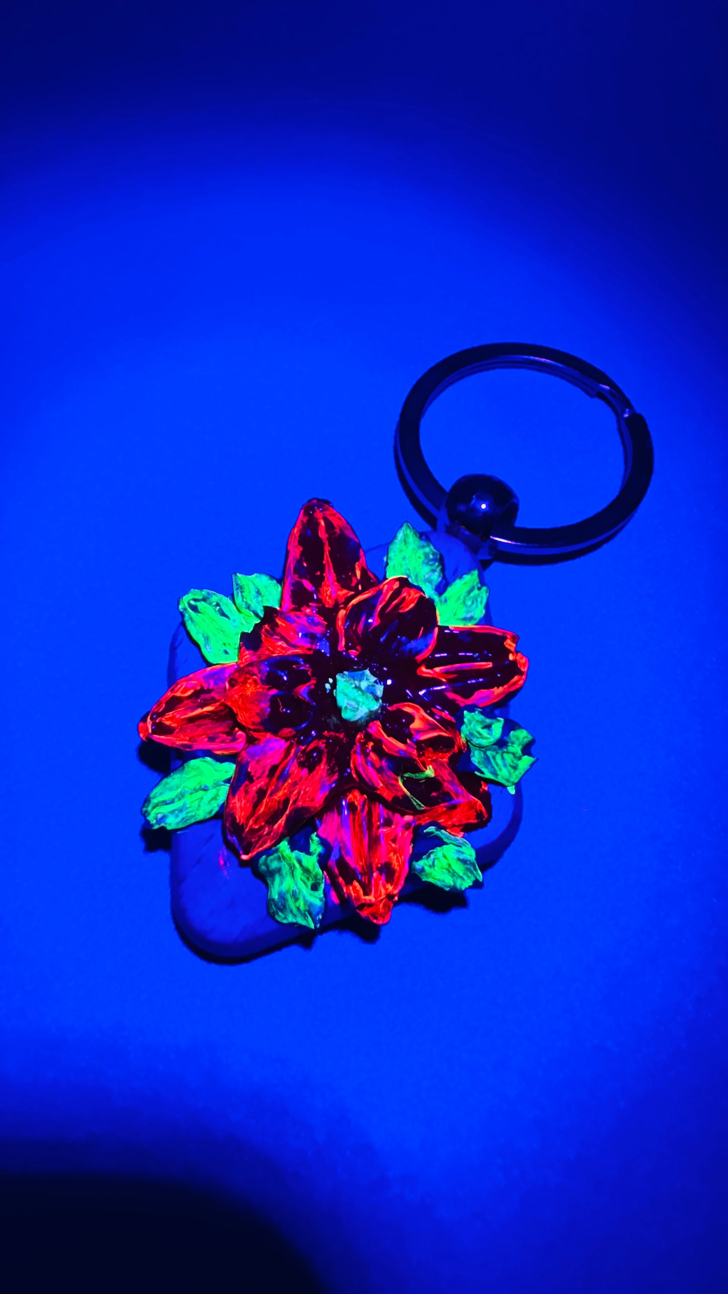 Keychain: Poinsettia #2