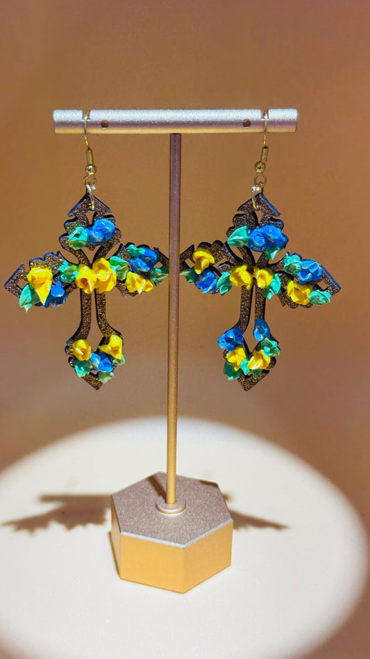 #52 Earrings: Cross