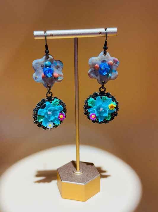 #54 Earrings: Blue Lotus
