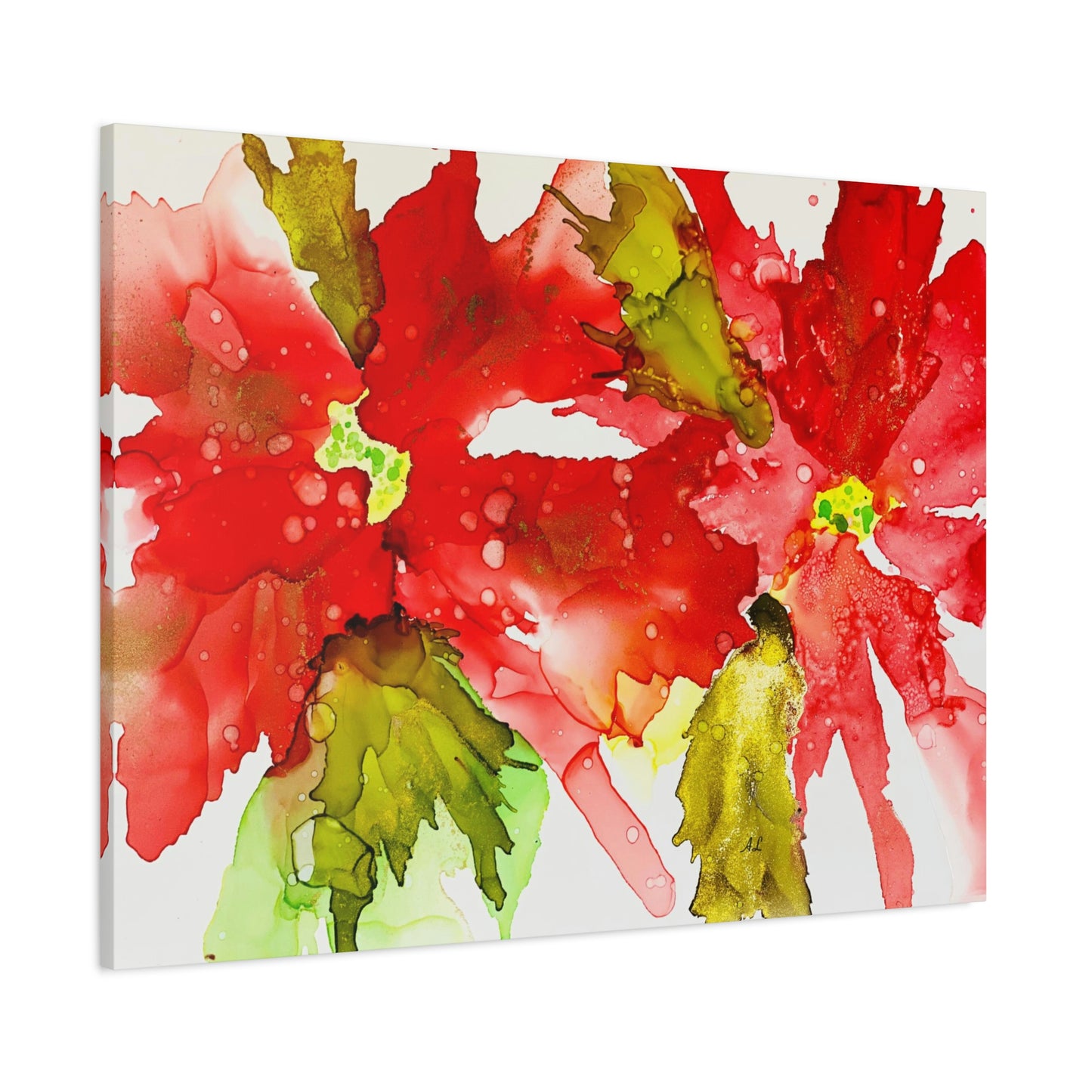 Abstract Poinsettia Canvas Print