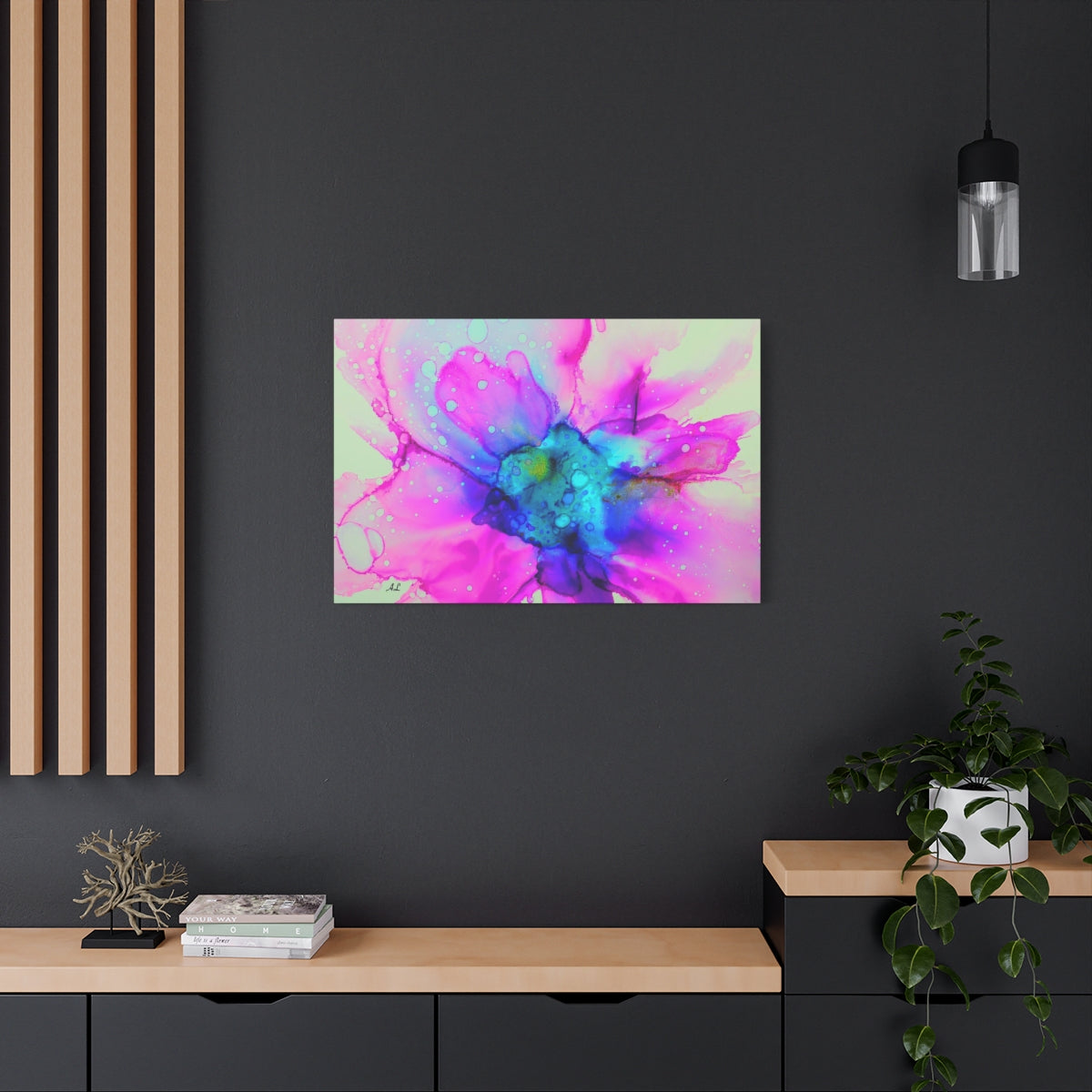 Abstract Pink Flower Canvas Print