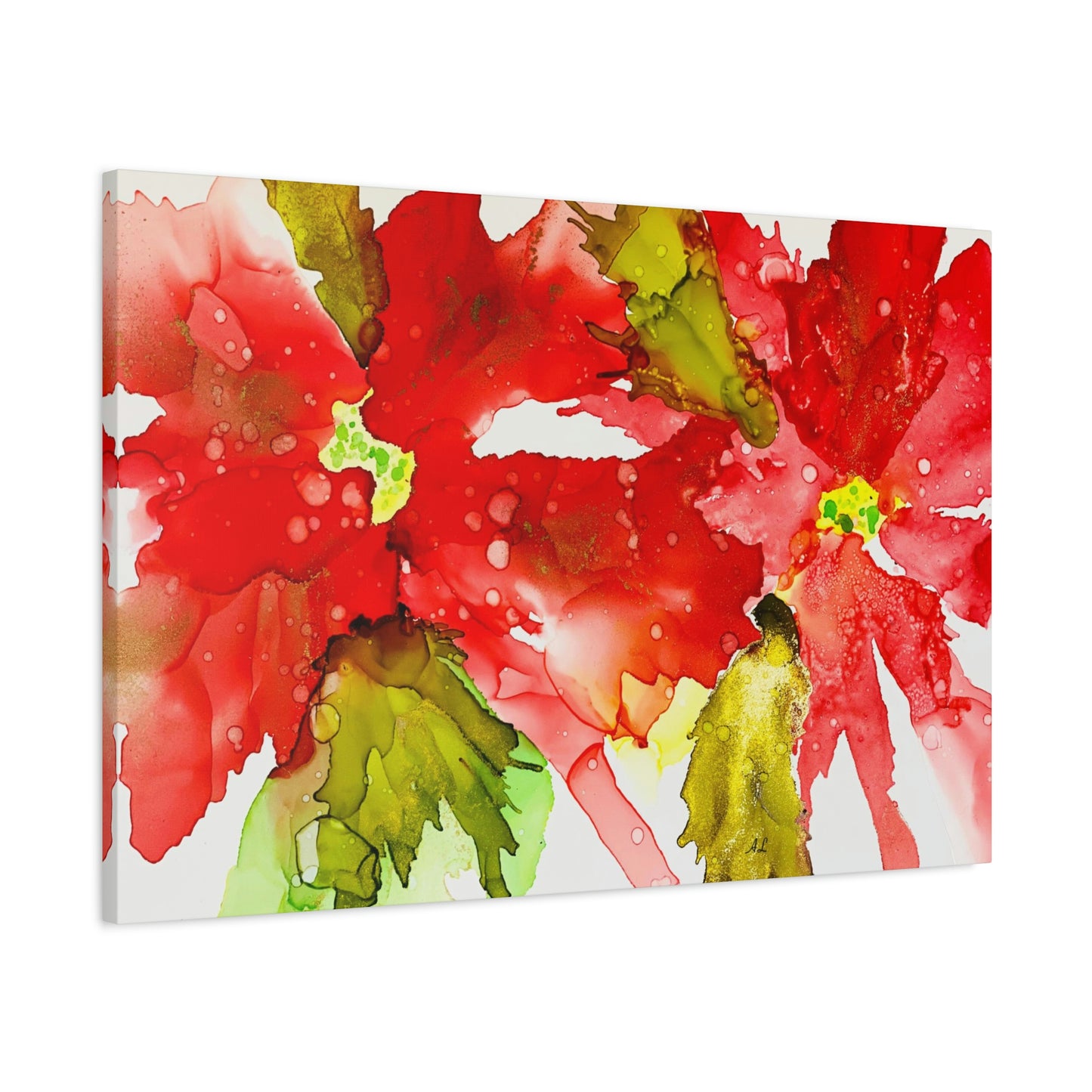 Abstract Poinsettia Canvas Print