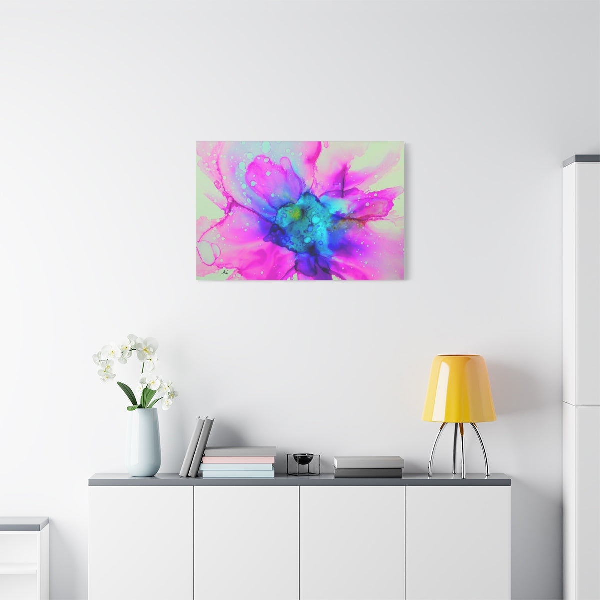Abstract Pink Flower Canvas Print